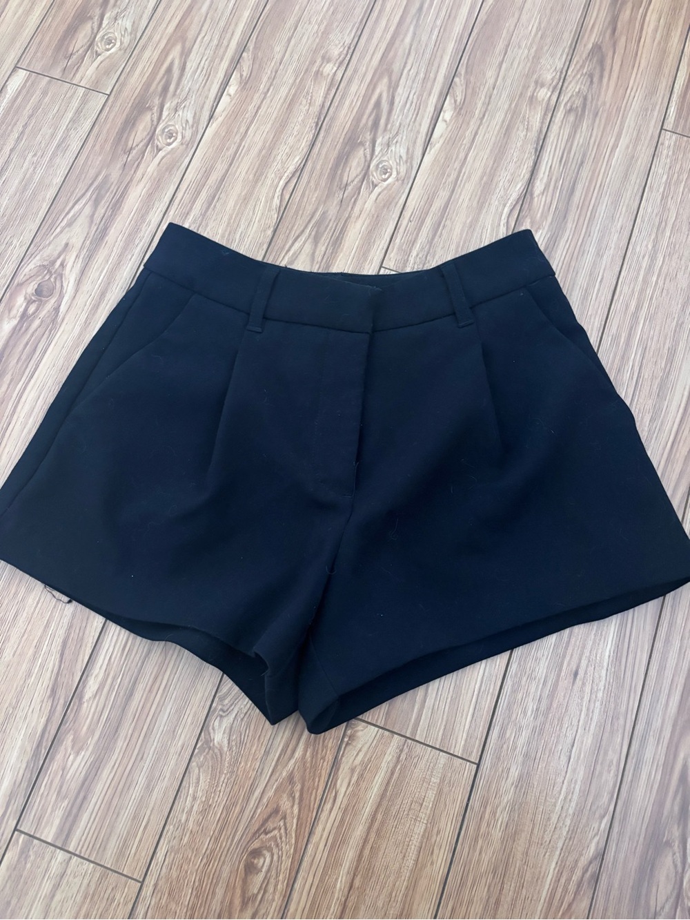 Dynamite Black High-Waist Tailored Shorts